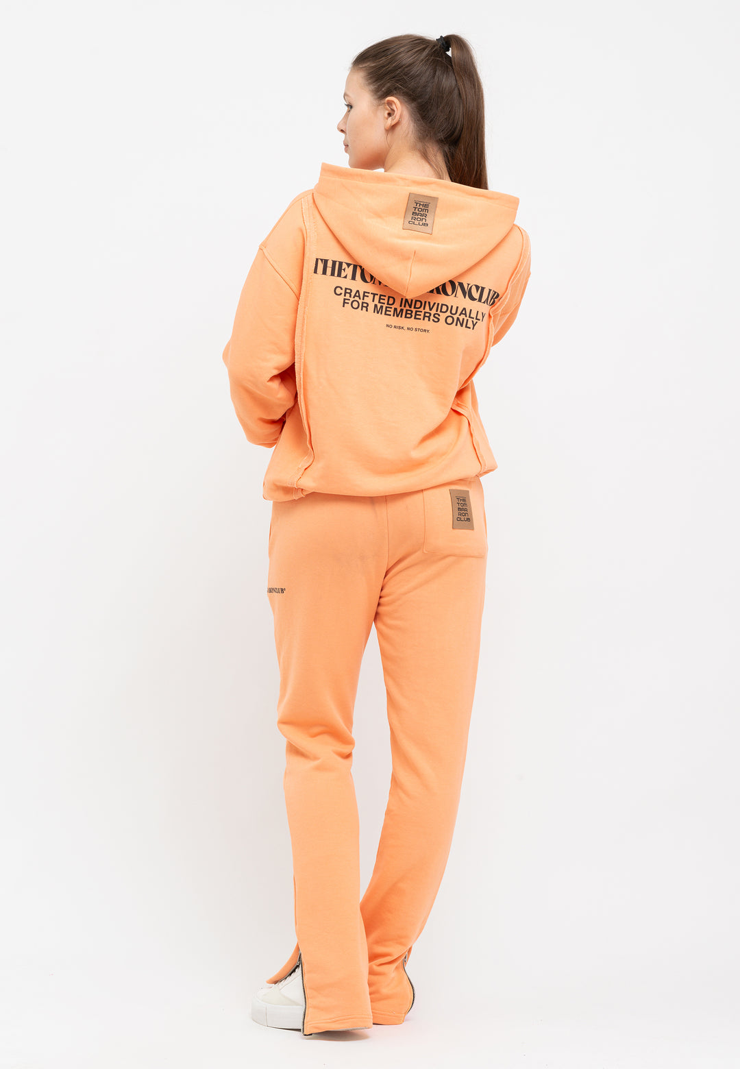 WOMAN TRACKSUIT QUARTER ZIP  RAW SEAM HOODIE AND PANT