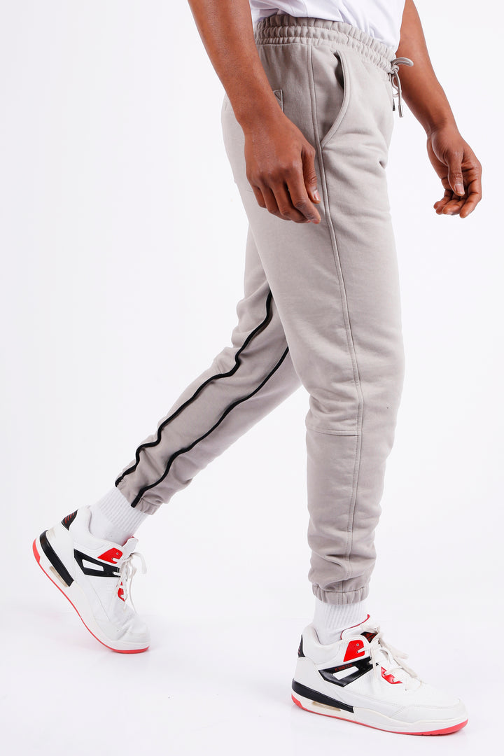 MEN'S TRACKSUIT WITH STRIPES, ELASTIC CUFFS